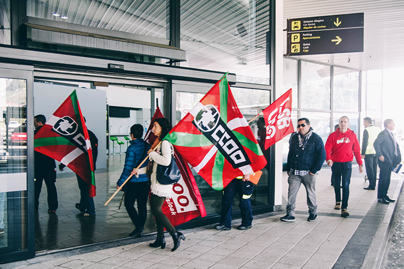 Protesta de los empleados el pasado 3 de noviembre en el aeropuerto. Foto: Santiago Farizano