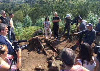 Imagen de la exhumación del monte Artxanda el pasado septiembre. Foto: Gobierno vasco.
