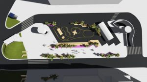Cambio total para la nueva plaza de Pío XII que tendrá juegos, zona peatonal y distribución de mercancías en bicicleta 5 PíoXIIPlanta Cambio total para la nueva plaza de Pío XII que tendrá juegos, zona peatonal y distribución de mercancías en bicicleta