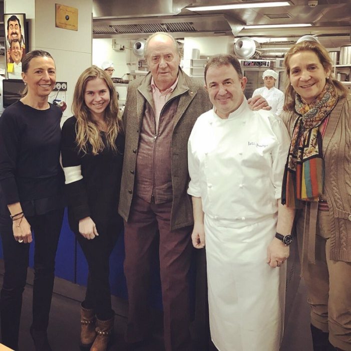 Berasategui Rey El Rey emérito visita el restaurante Berasategui junto a la infanta Elena