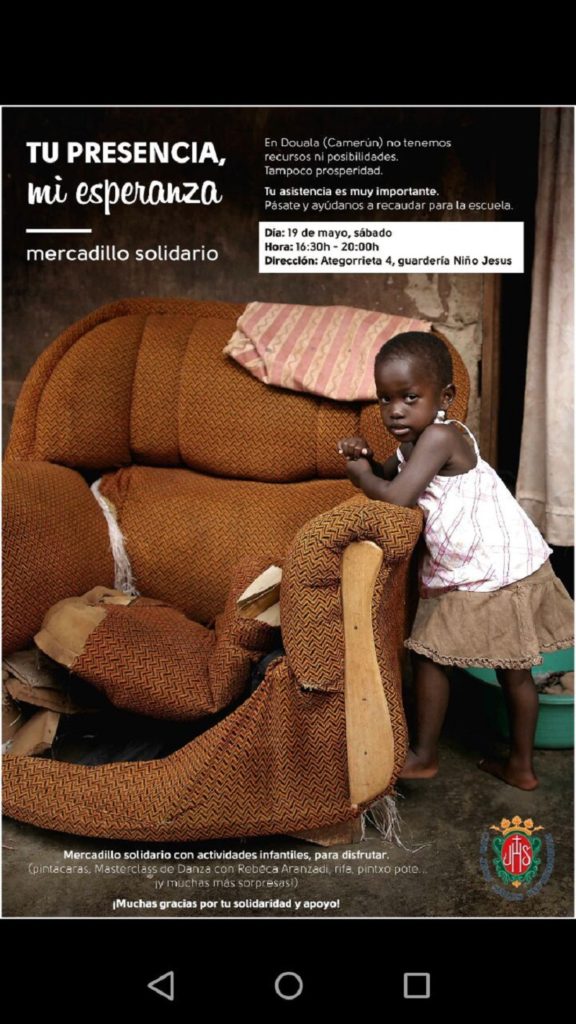 CartelCamerun Actividades y mercadillo solidario en Ategorrieta en beneficio de Camerún