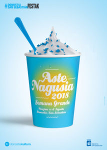 AsteNagusia2018helado 214x300 - Aste Nagusia 2018: carteles con helados y Amaia Montero en Sagües