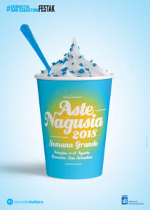 AsteNagusia2018helado Aste Nagusia 2018: carteles con helados y Amaia Montero en Sagües