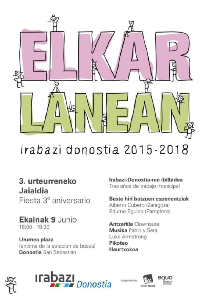 Irabazi propone para este sábado el acto político y lúdico 'Elkar Lanean' 10 irabazi programa Irabazi propone para este sábado el acto político y lúdico 'Elkar Lanean'