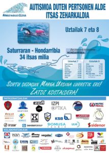 marea urdiña cartel 214x300 - Marea Urdina: arranca la travesía por la costa gipuzkoana en nombre del autismo