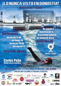 Carlos Peña2 214x300 - Carlos Peña nadará 24 horas en el Urumea por quienes padecen retinosis pigmentaria
