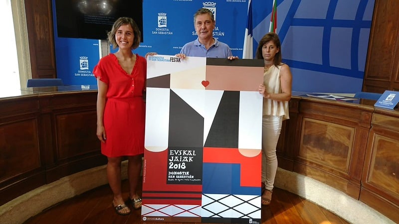 Presentación de Euskal Jaiak en 2018, con su último cartel.