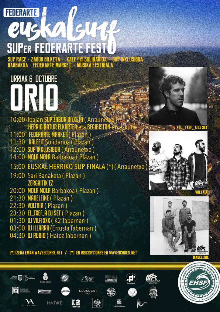 ORIO FEDERARTE festibala Cita con la final de Stand Up Paddle este sábado en Orio
