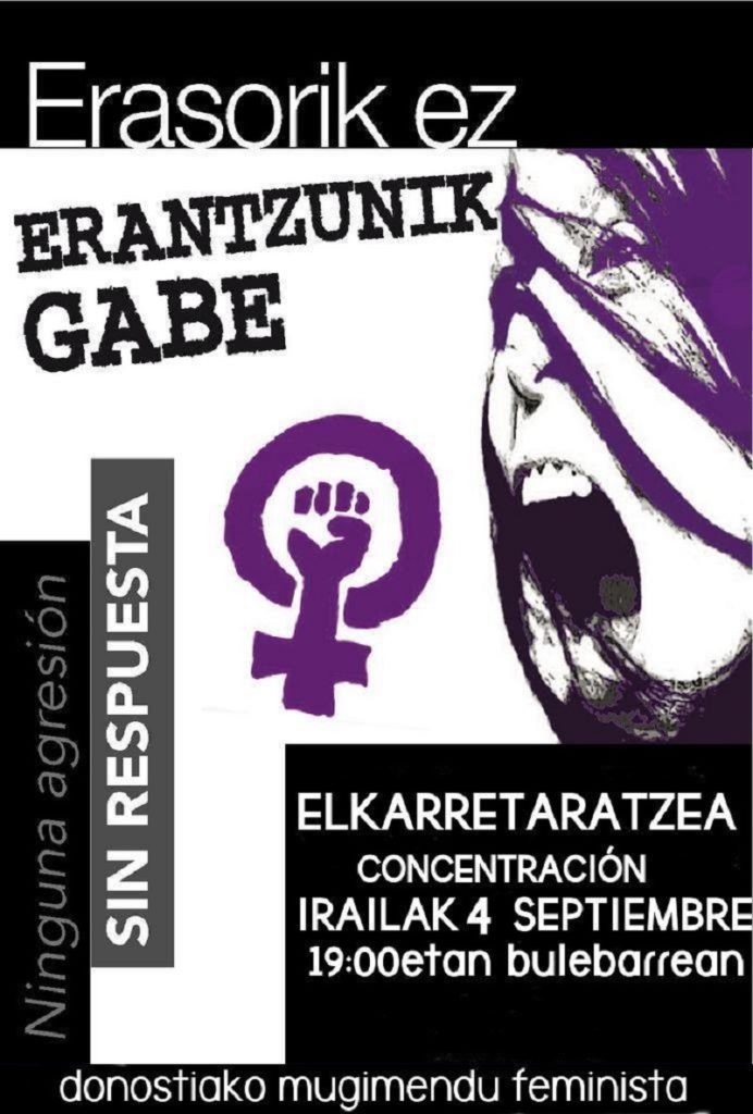 Donostiako Feministak llama a manifestarse contra la agresión de la Zurriola 5 mani feminista Donostiako Feministak llama a manifestarse contra la agresión de la Zurriola