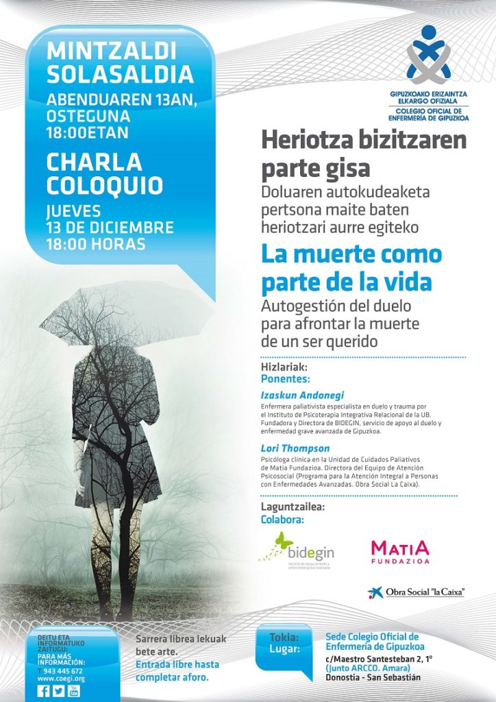 Coegi charla 2 Charla y coloquio sobre la muerte en el Colegio Oficial de Enfermería