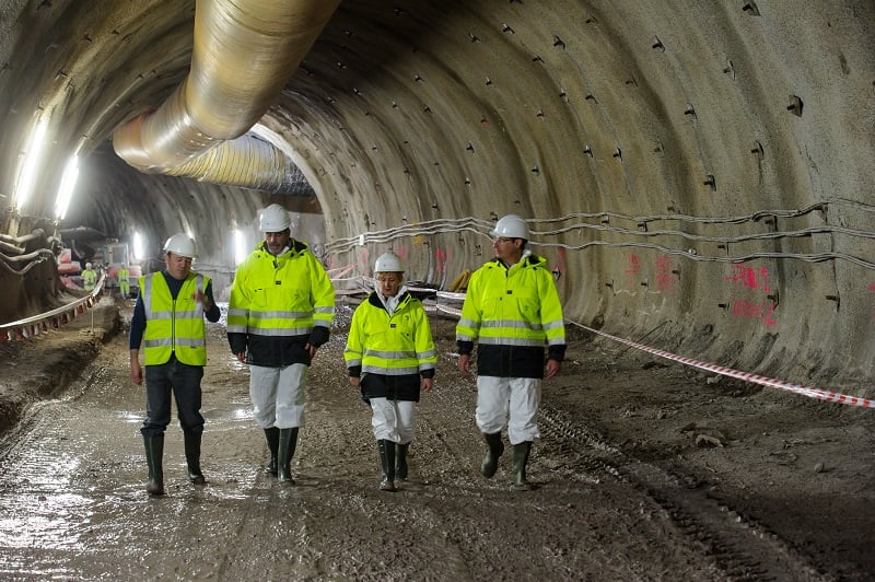 Visita oficial ayer a las obras del metro. Foto: Gobierno vasco