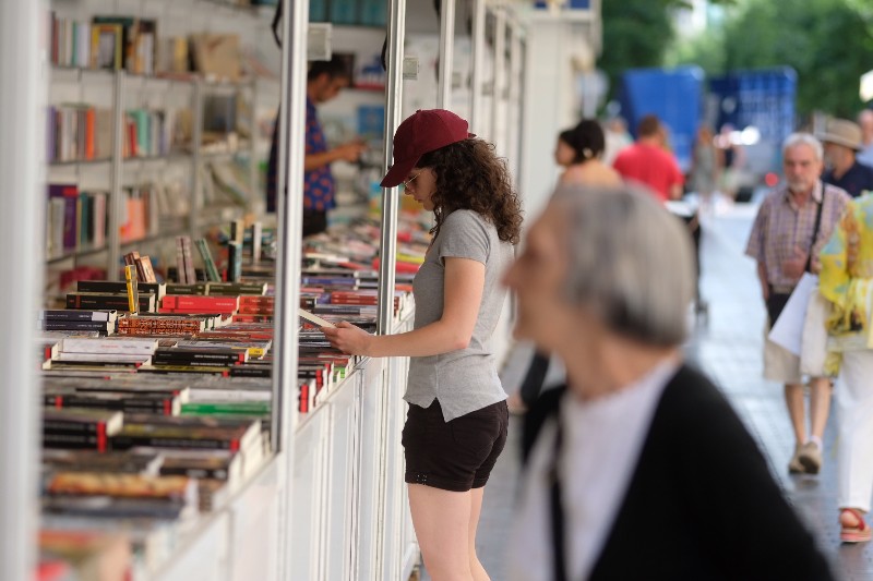 Primer día en la Feria del Libro 2019 en la plaza Gipuzkoa. Foto: Santiago Farizano