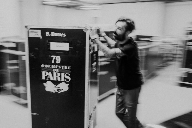 Los instrumentos de la Orquesta de París cuando estaban aún sin desembalar. Fotos: Santiago Farizano