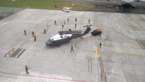 IMG 20190820 WA0002 Un avión militar de EEUU en Hondarribia como prólogo al G7