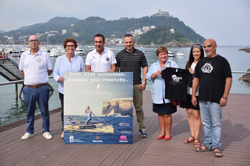 Bandera de la Concha: Donostiarra Kaiarriba colaborará con Aspanogi y Zaporeak 1 Kaiarriba solidaria Bandera de la Concha: Donostiarra Kaiarriba colaborará con Aspanogi y Zaporeak