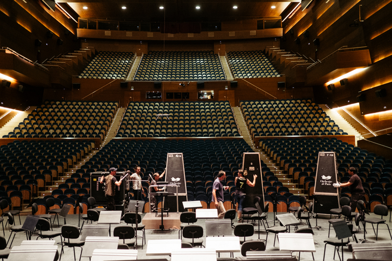 Montaje de la Ópera de París en el escenario del Auditorio del Kursaal en septiembre de 2019. Foto: Santiago Farizano