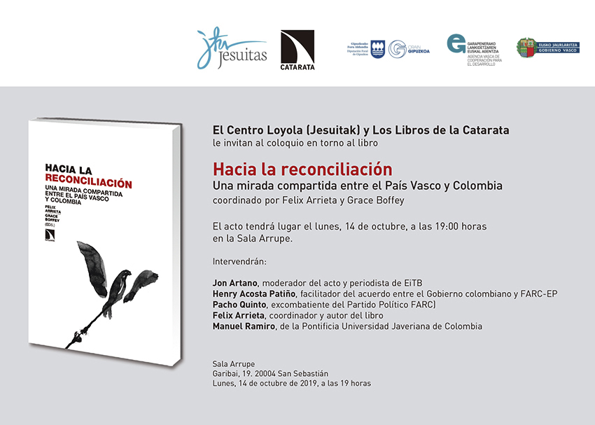 Deusto charla Presentación de libro: 'Hacia la reconciliación. Una mirada compartida entre el País Vasco y Colombia'