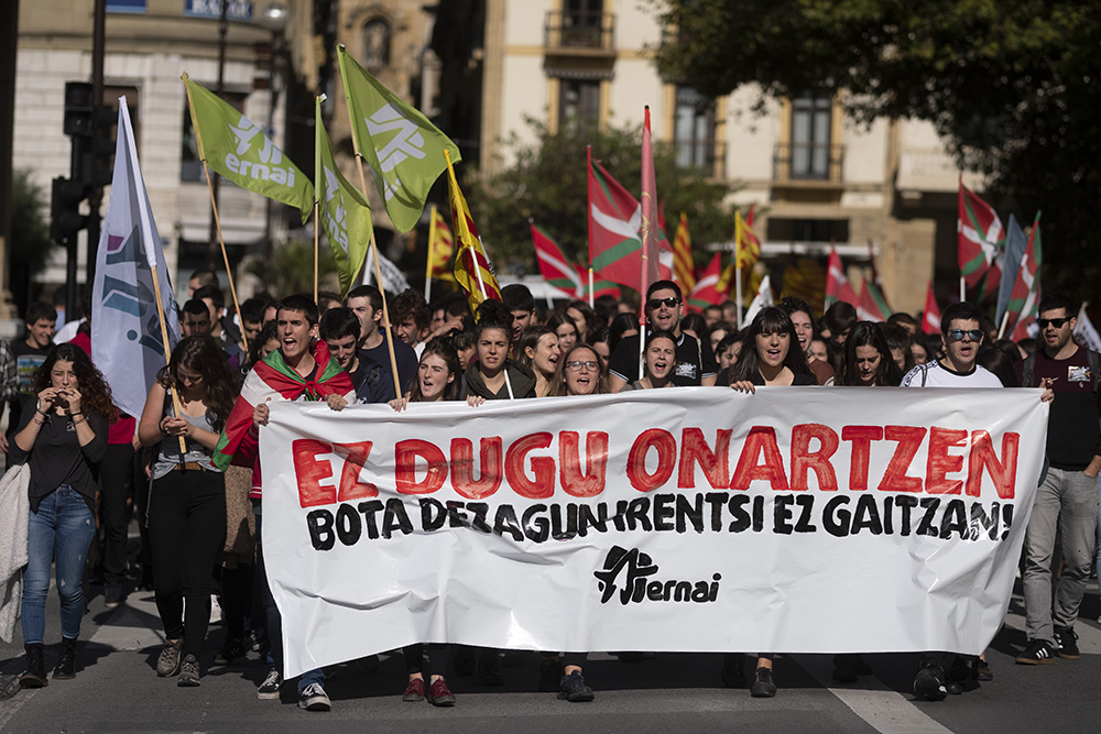 Mani1 Manifestación en San Sebastián contras las sentencias de Alsasua y Cataluña