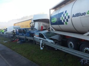 Zumarraga2 Catorce personas heridas, dos graves, en el accidente múltiple de la A-636 (Zumarraga)