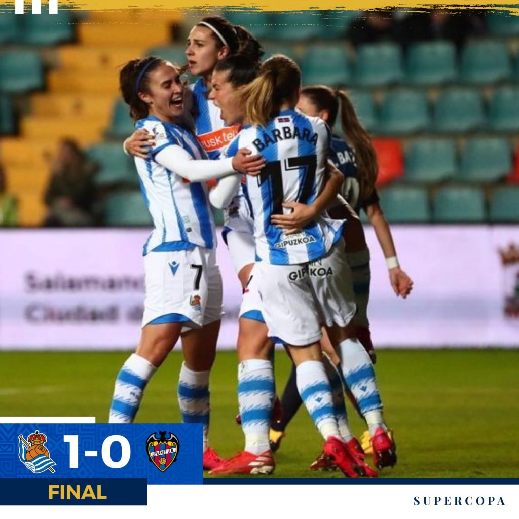 Las chicas de la Real Sociedad disputarán la final de la Supercopa tras vencer al Levante 2 Real Sociedad chicas supercopa Las chicas de la Real Sociedad disputarán la final de la Supercopa tras vencer al Levante