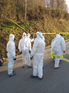 Zaldibar operarios "Pequeño fuego" nocturno en el vertedero de Zaldibar
