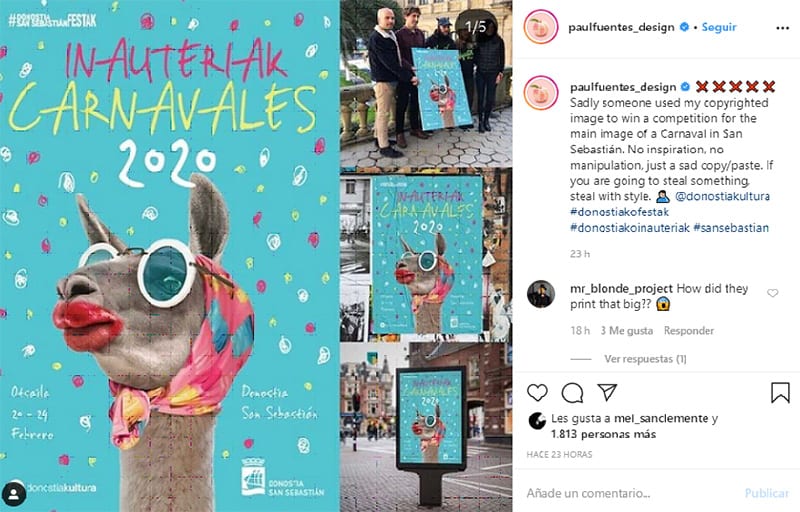 cartelcarnaval Plagio en el cartel del Carnaval donostiarra
