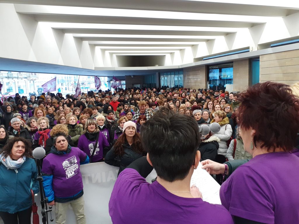 residencias kursaal ELA critica el "blanqueo morado" de las instituciones en vísperas de la jornada feminista