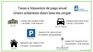 tasas1 300x169 - El Ayuntamiento de Donostia aprueba un nuevo calendario para el pago de impuestos
