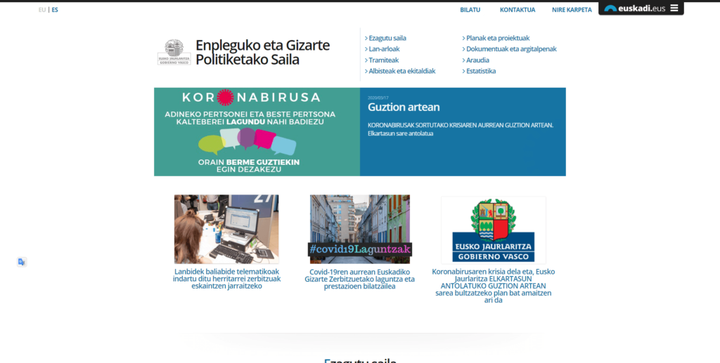 El Gobierno Vasco abre un portal de consulta sobre las ayudas sociales de la crisis sanitaria 18 portal ayudas El Gobierno Vasco abre un portal de consulta sobre las ayudas sociales de la crisis sanitaria