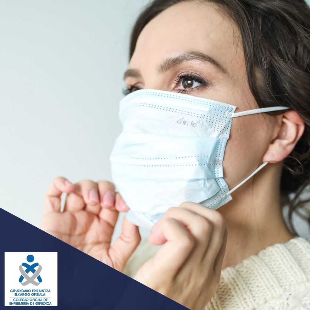 mascarillacoegi original Un 6% de las enfermeras gipuzkoanas ha sufrido el Covid-19, según el COEGI