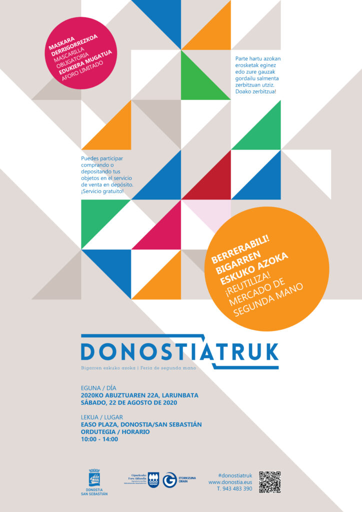 DONOSTIATRUK 2020 AGOSTO 003 Donostiatruk, el mercado de segunda mano, vuelve este sábado