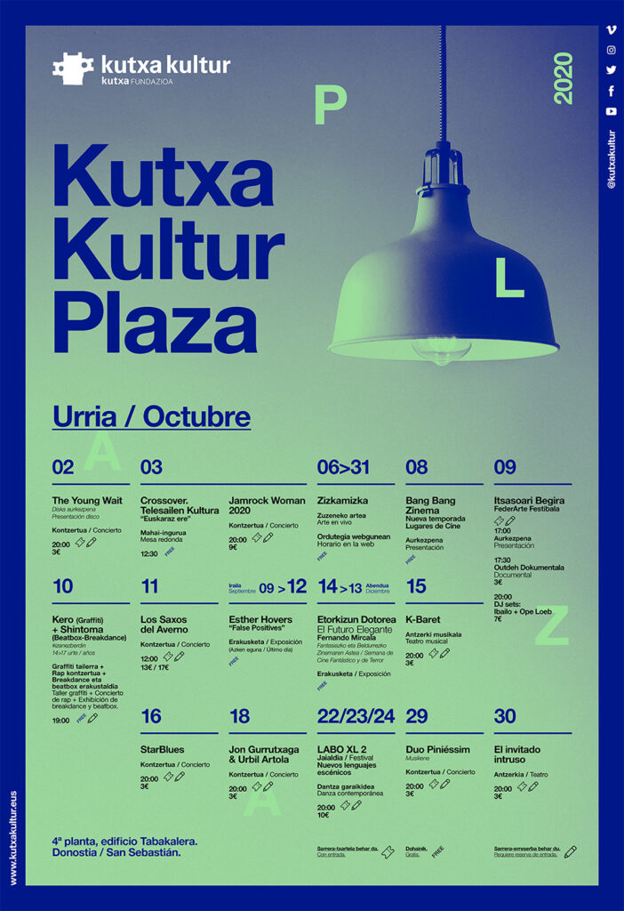 kutxa kultur plaza octubre La Plaza de Kutxa Kultur invita a disfrutar de este octubre desde Tabakalera