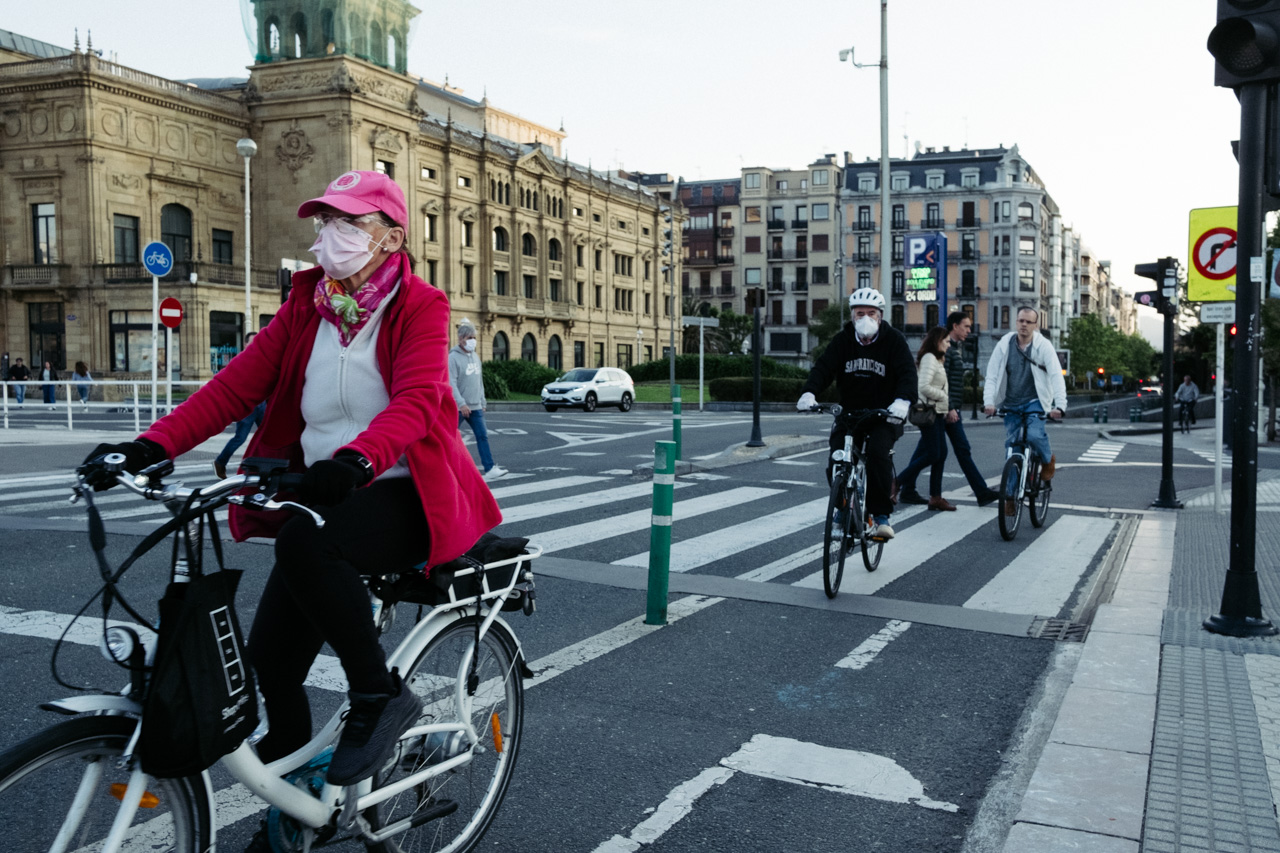 Los bidegorris y los aparcamientos para bicis, muy presentes entre las propuesta ciudadanas en Donostia. Foto: Santiago Farizano