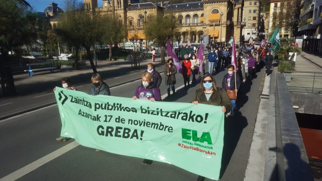 Ela cuidados El sector de los cuidados en Euskadi se pone en huelga hoy