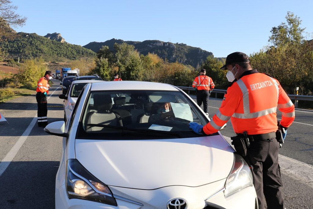 Ertzaintza control Libertad de movimientos dentro de Euskadi a partir de esta medianoche