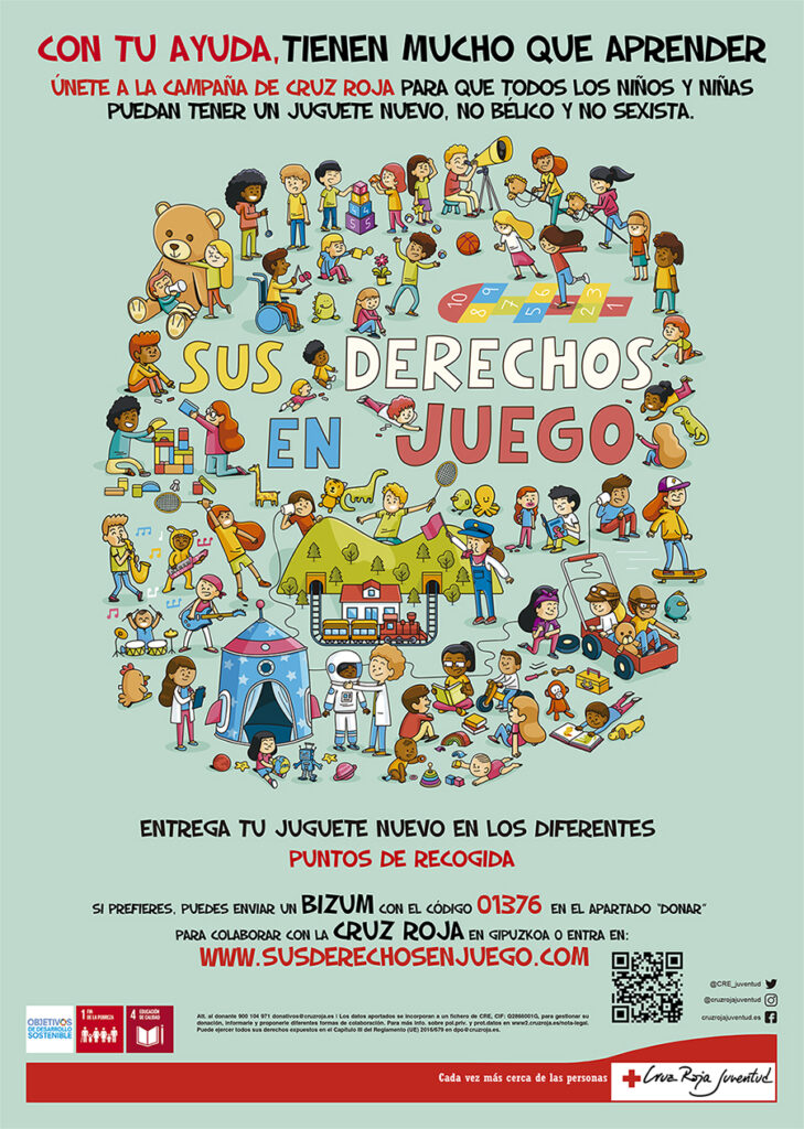 sus derechos en juego Cruz Roja necesita conseguir 4.000 juguetes para 1.600 niños en Gipuzkoa