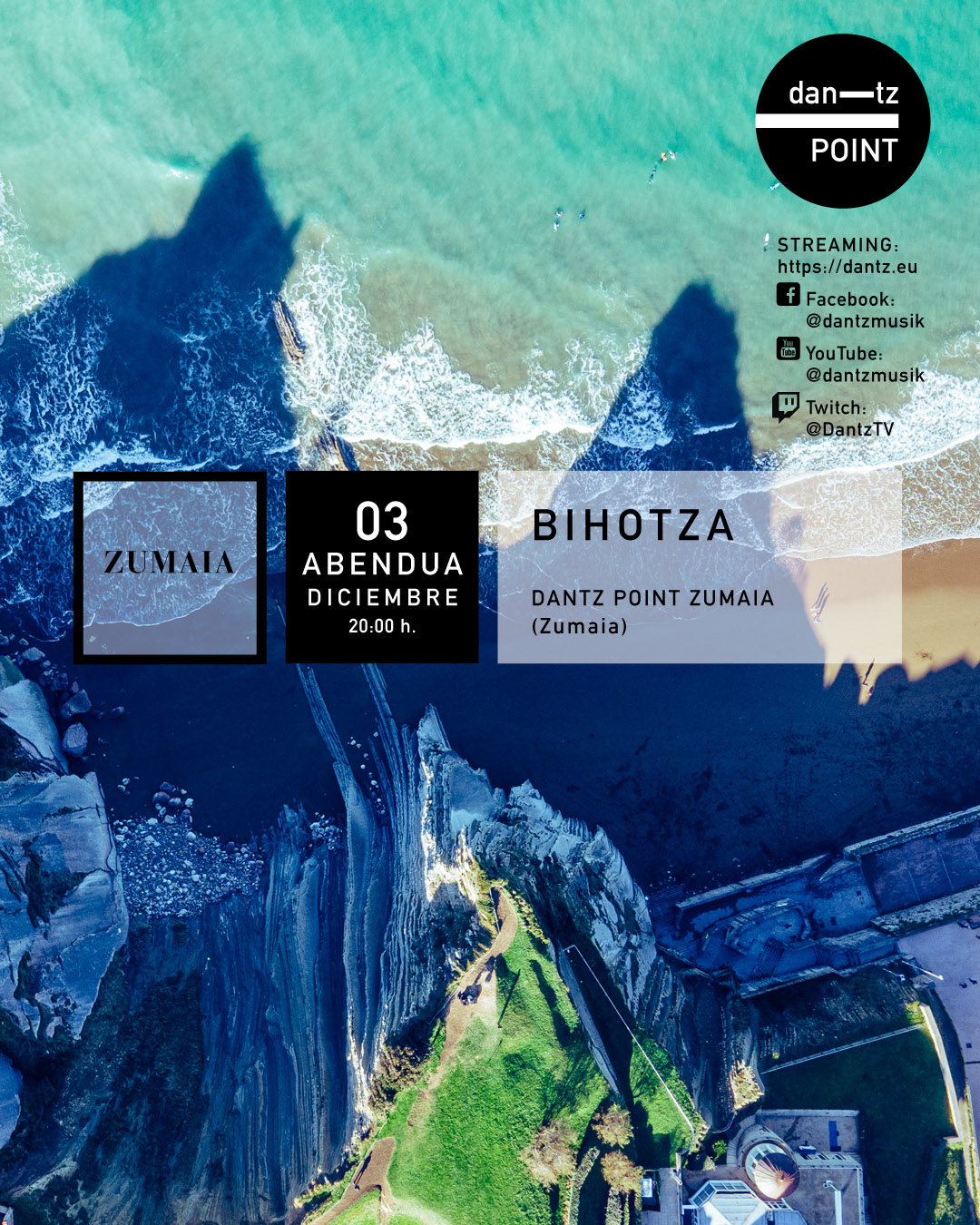 Dantz Zumaia Dantz Point en el flysch de Zumaia hoy a las 20 horas