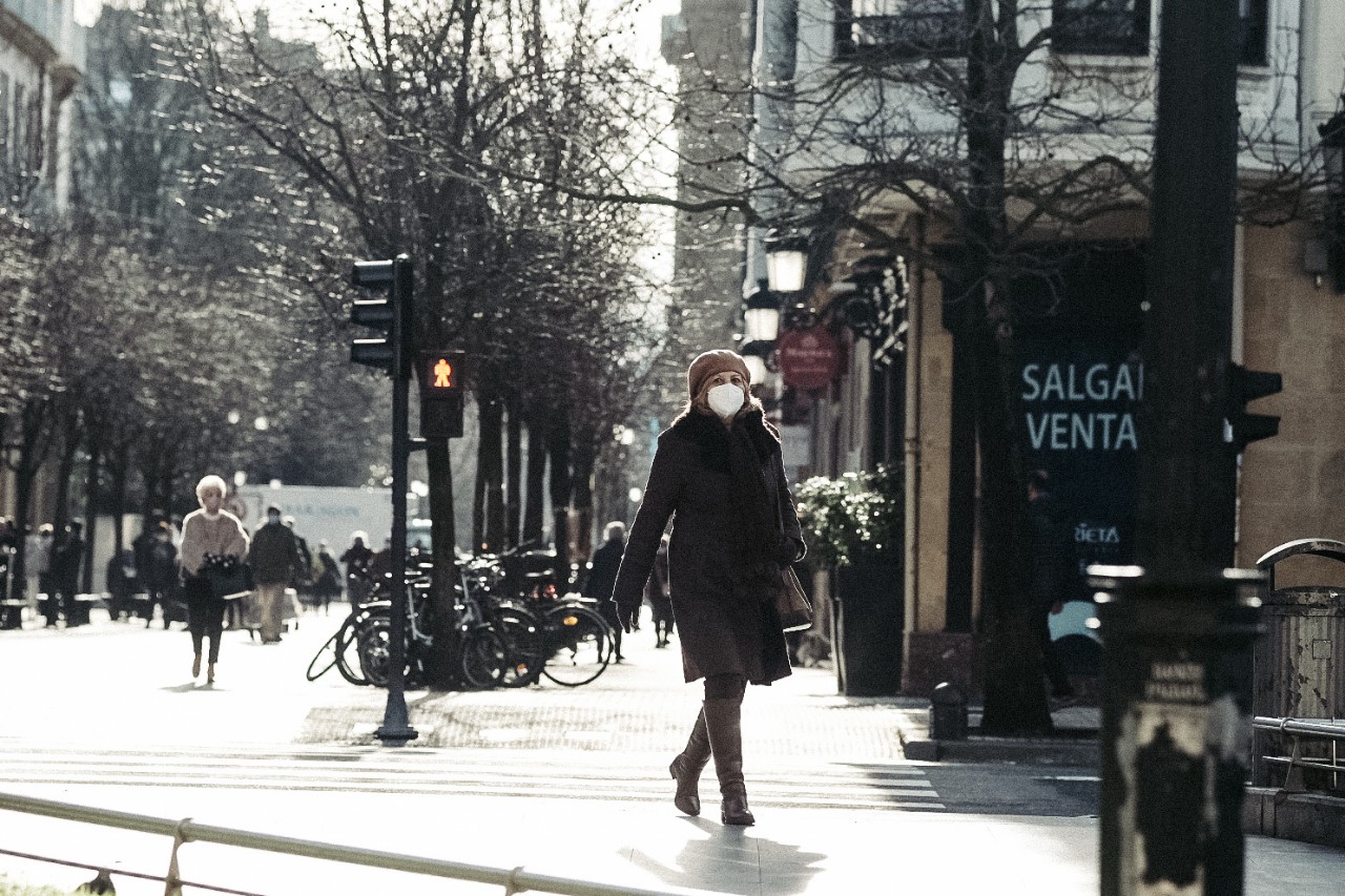 Donostia vuelve a la zona roja con una elevada incidencia de Covid-19