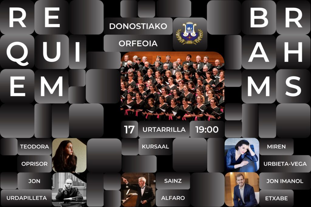 Brahms orfeon El Orfeón Donostiarra estrena ciclo el domingo con Un réquiem alemán de Brahms