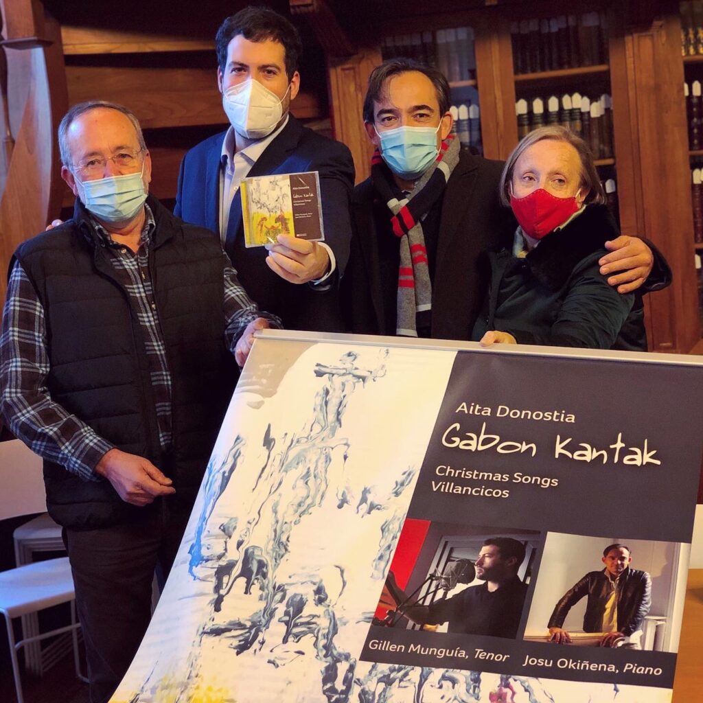 Gabon Kantak Okiñena y Munguía presentan hoy su recopilación navideña de Aita Donostia