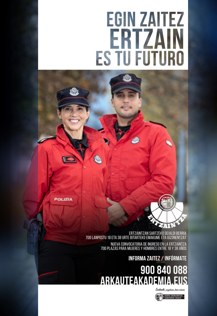 OPE Ertzaintza cartel Nueva OPE para Ertzaintza y Policía Local de 18 municipios