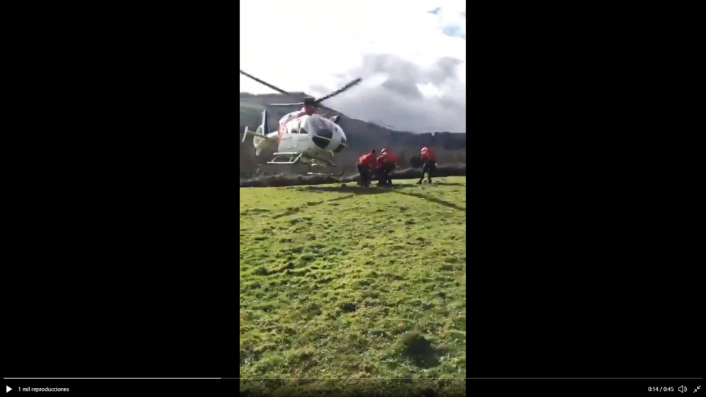 Captura de pantalla 45 Rescatado en helicóptero un montañero en Aia