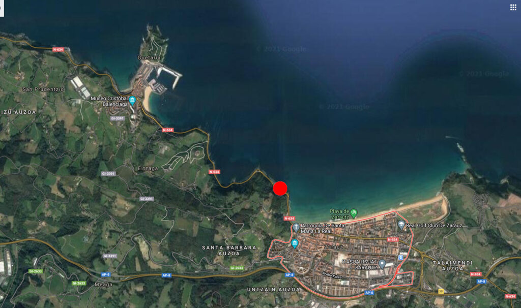 Zarautz desprendimiento Un desprendimiento corta la N-634 en Zarautz