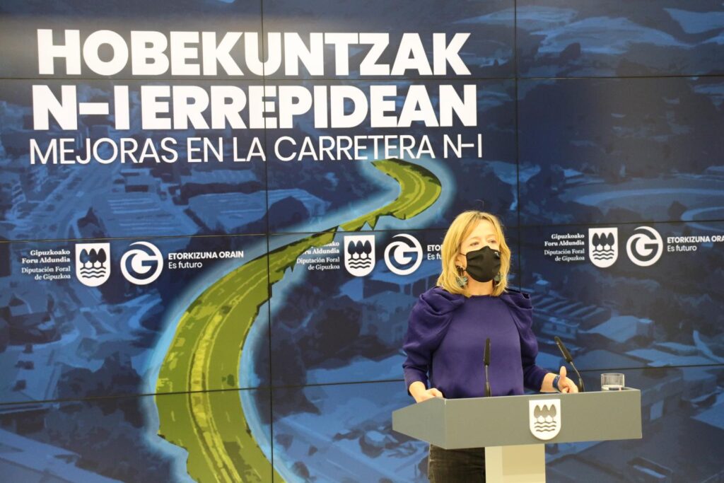 Diputación destinará 2,5 millones a renovar los puentes de la N-I en Lasarte 2 Eider Mendoza carreteras Diputación destinará 2,5 millones a renovar los puentes de la N-I en Lasarte