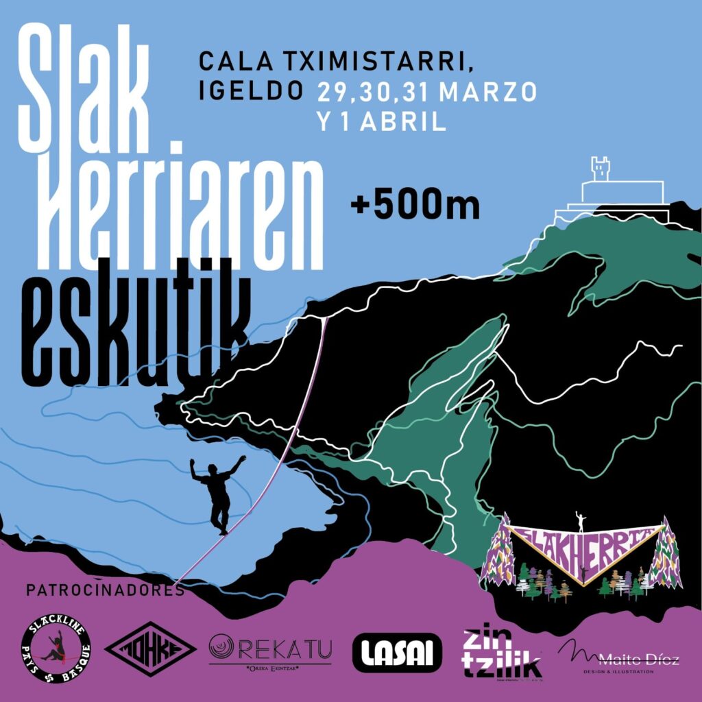 igeldo slak herria Haritzalde denuncia que el slackline de Tximistarri supone una amenaza para las aves