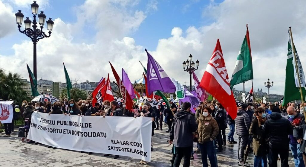 protesta ayto Los sindicatos calientan motores para la huelga del sector público el 22 de abril