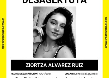 Ziortza Alvarez se encuentra desaparecida desde el sábado