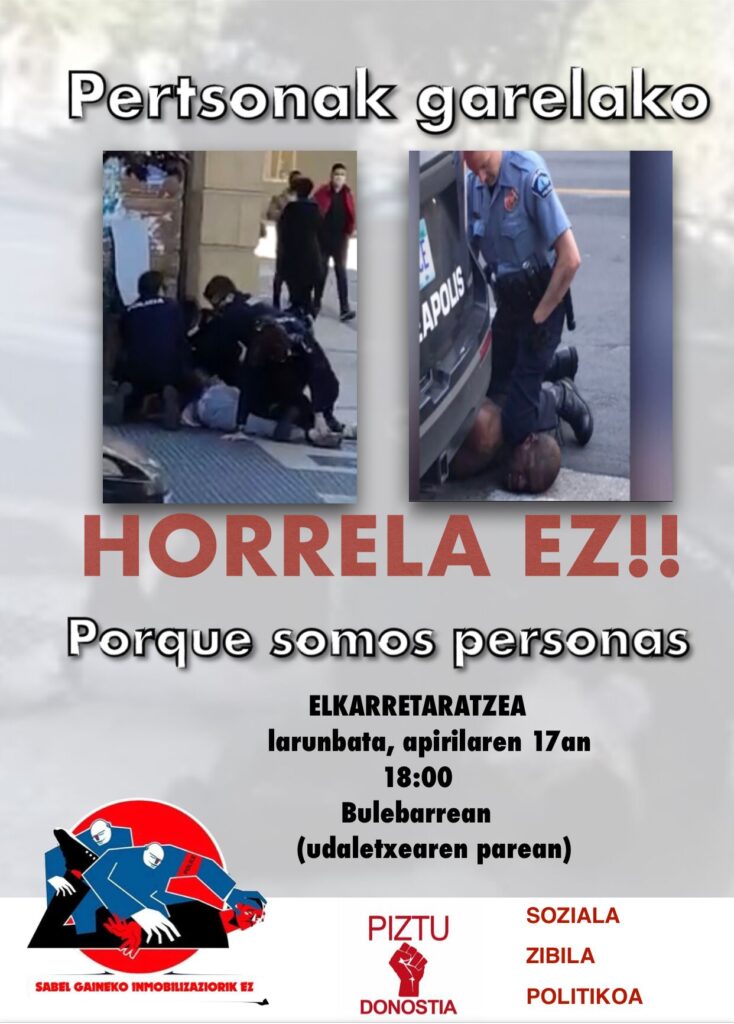 KARTELA AZKENA 1 Concentración por el arresto de un joven en la plaza Easo