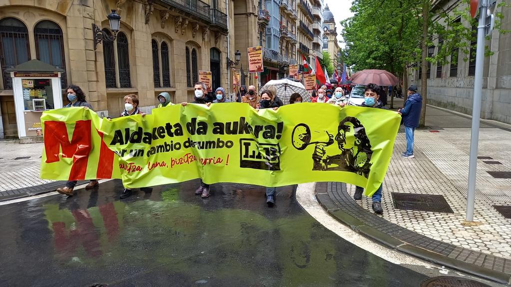 LAB Donostia - 1 de Mayo: Miles de trabajadores recuperan las calles de Euskadi tras la ausencia en 2020