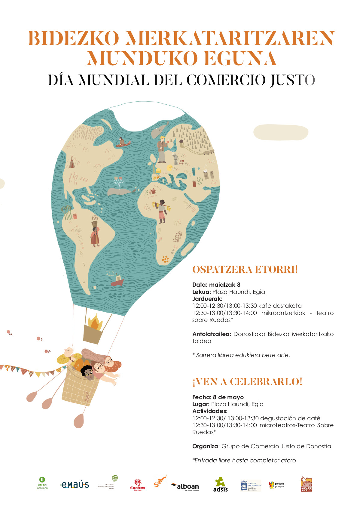 dmcj kartela 2021 Comercio justo: Microteatro y venta de productos el sábado en Egia